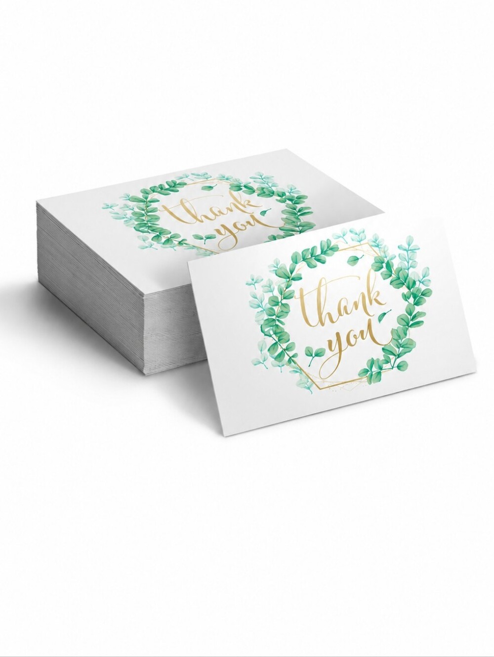 25ct, 6x4 "EUCALYPTUS" THANK YOU INSERT CARDS